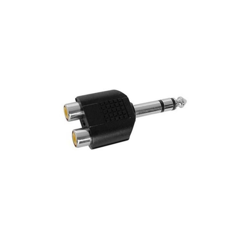 Neklan Adaptateur stéréo 2 x RCA F / Jack 6 35 M