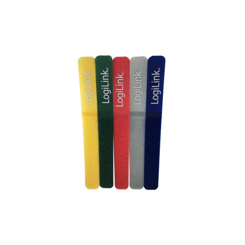 Neklan Lien auto-agrippant - 5 couleurs de 20cm (lot de 5)