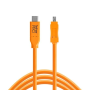 TetherPro USB-C to 2.0 Mini-B 8-Pin, 15' (4.6m), Orange