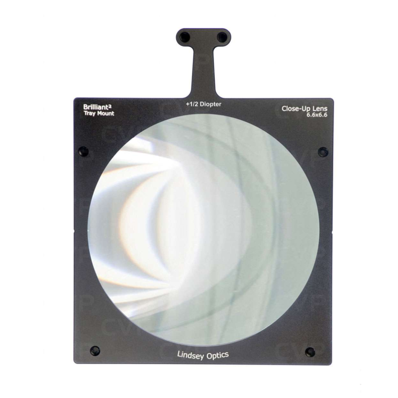 Lindsey 6.6" x 6.6" +1/2 Diopter Brilliant² Tray Mount Close-Up Lens