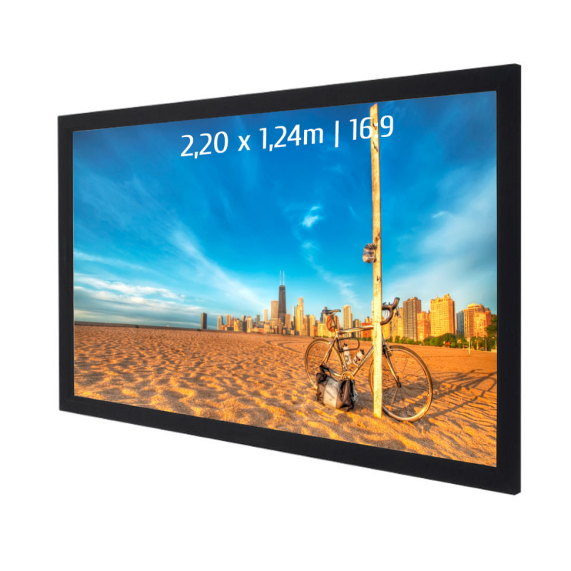 Kimex Ecran de projection sur cadre 2,20x1,24m 16:9