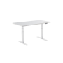 Kimex Bureau motorisé assis-debout 120x75cm Plateau blanc/Pied blanc