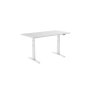 Kimex Bureau motorisé assis-debout 150x75cm Plateau blanc/Pied blanc