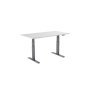 Kimex Bureau motorisé assis-debout 180x75cm Plateau blanc/Pied blanc