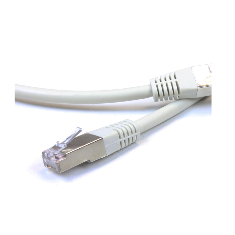 Kimex Cordon RJ45 F/UTP cat.6 droit Cu  Gris  0,3m