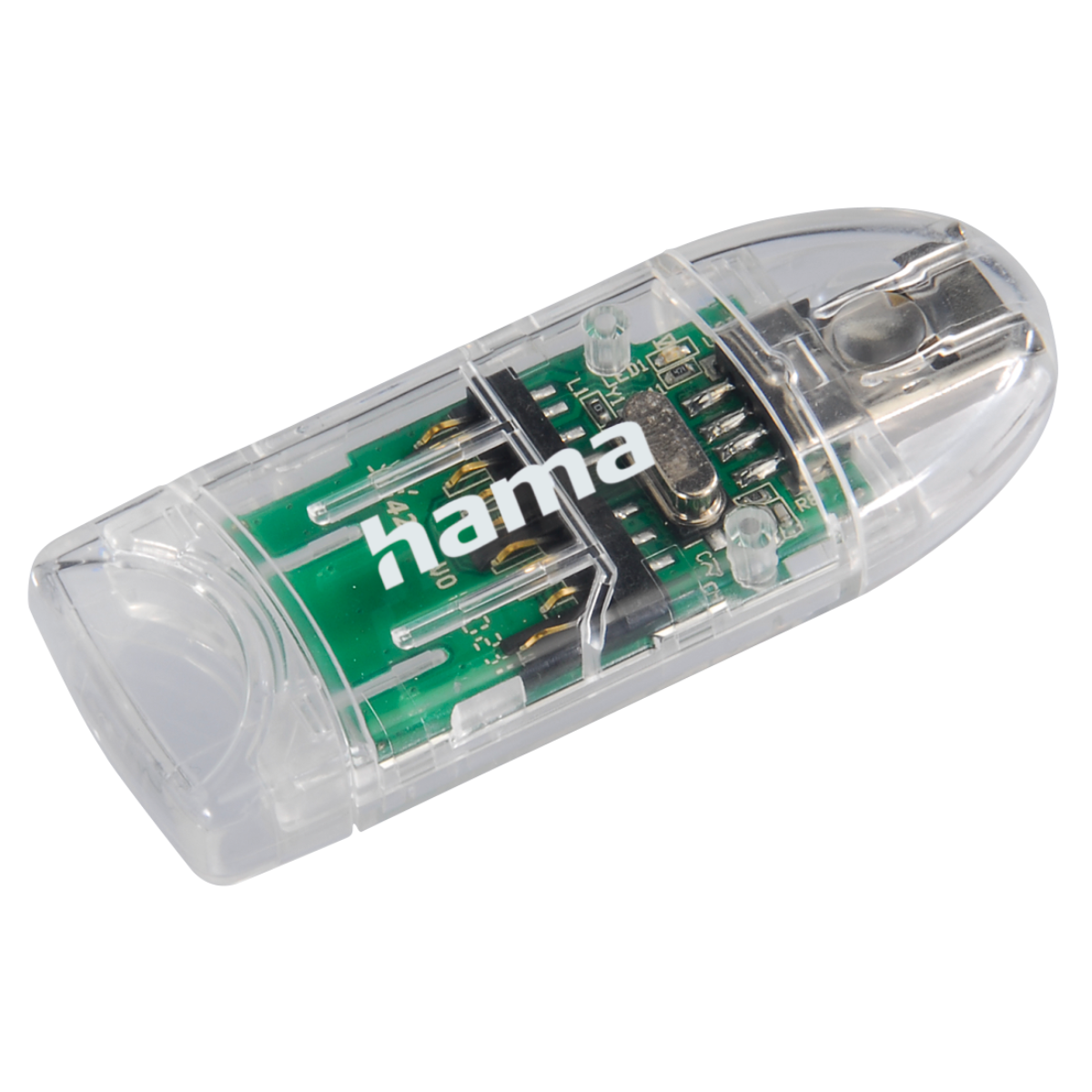 Hub HAMA Lecteur cartes mémoires + 3 ports USB gris - JPG