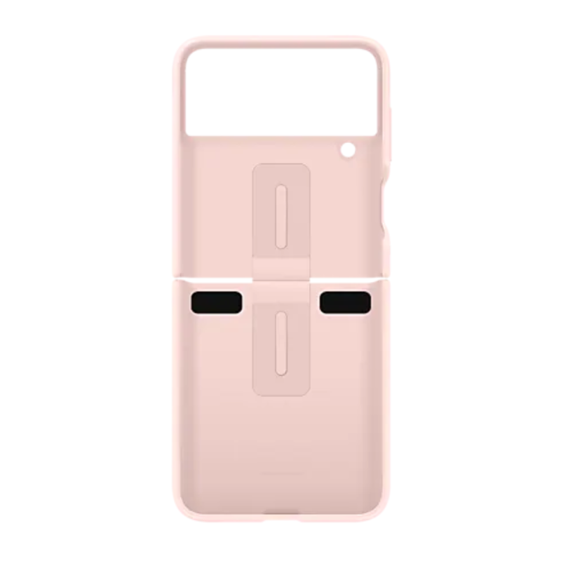 Samsung Galaxy Z Flip4 Coque Silicone Rose avec Anneau