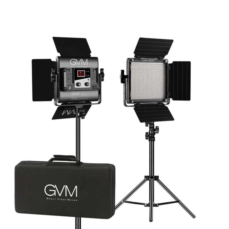 GVM Kit de 2 Panneaux LED Bicolores GVM-560AS