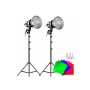 GVM Kit de 2 Projecteurs LED GVM-P80S