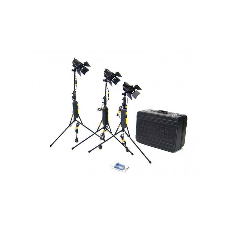 Valise complète - Kit de 3 Projecteurs Dedolight 150 W DLH4