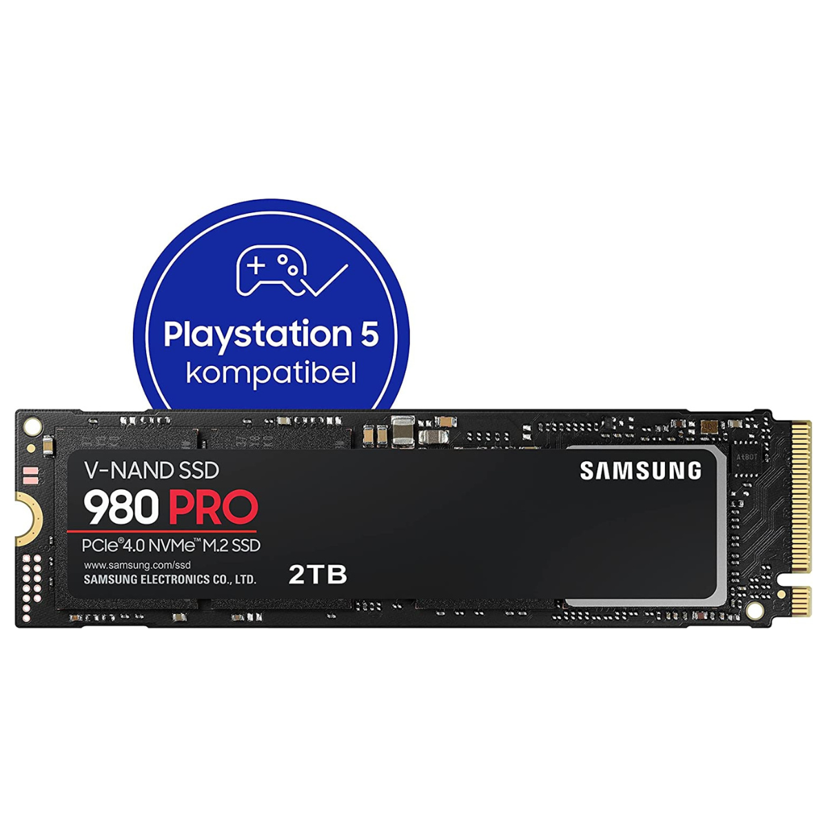 Samsung 980 PRO 2To M,2 2280 PCIe NVMe SSD Interne (MZ-V8P2T0BW)