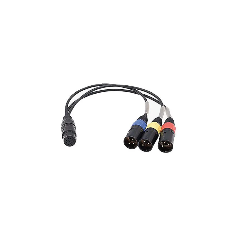 Cinela XLR7M préparée, câblée(pigtail), sortie arrière