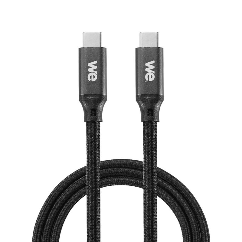 WE Câble USB-C Mâle/USB-C Mâle/Mâle en nylon tressé 2m - 3A