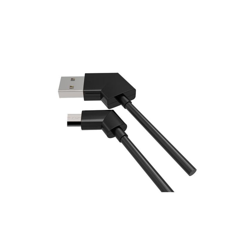 WE Câble USB/USB-C pivotant droit ou coudé des 2 côtés - noir