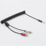 WE Câble Jack Mâle 3.5mm / 2 RCA torsadé 2m - noir