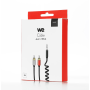 WE Câble Jack Mâle 3.5mm / 2 RCA torsadé 2m - noir