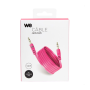 WE Câble Jack/Jack M/M plat 1.50m - fushia 3.5mm