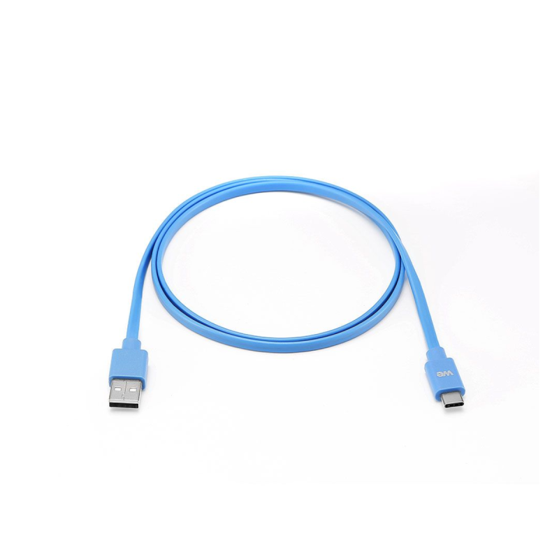 WE Câble USB-C Mâle/USB A Mâle plat 1 m - USB 3.1 gen 2 - bleu