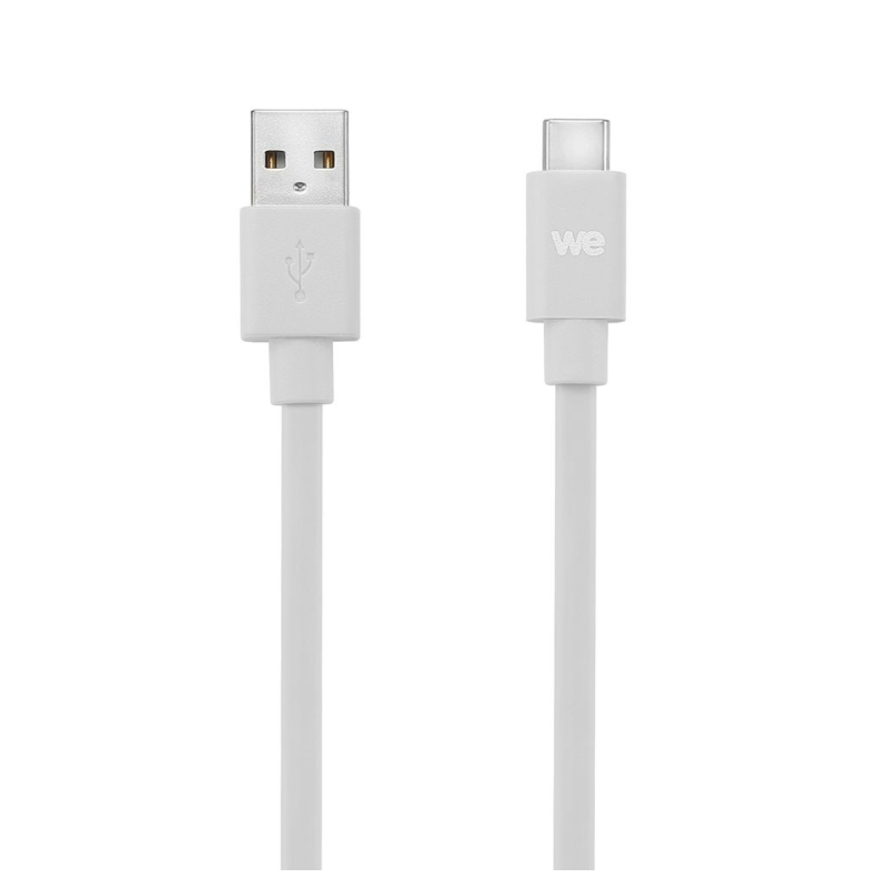 WE Câble USB-C Mâle/USB A Mâle plat 1 m - USB 3.1 gen 2 - blanc