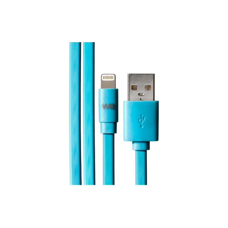 WE Câble USB/Lightning en silicone - 1m - bleu