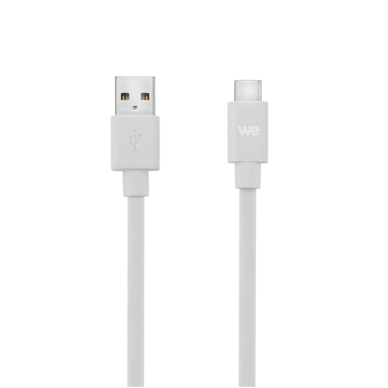 WE Câble USB-C Mâle/USB A Mâle plat 2 m - USB 3.1 gen 1 - blanc