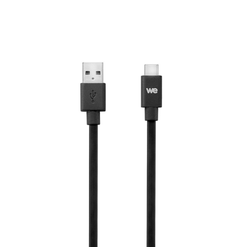 WE Câble USB-C Mâle/USB A Mâle plat 2 m - USB 3.1 gen 1 - noir