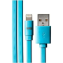 WE Câble Apple USB/lightning plat 1m bleu - silicone