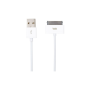 WE Câble USB Apple 30 pin blanc - 1m - compatible i4/4S