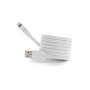 WE Câble Apple USB/lightning plat 1m blanc - silicone