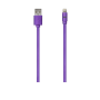 WE Câble Apple USB/Lightning plat 1m Violet - silicone