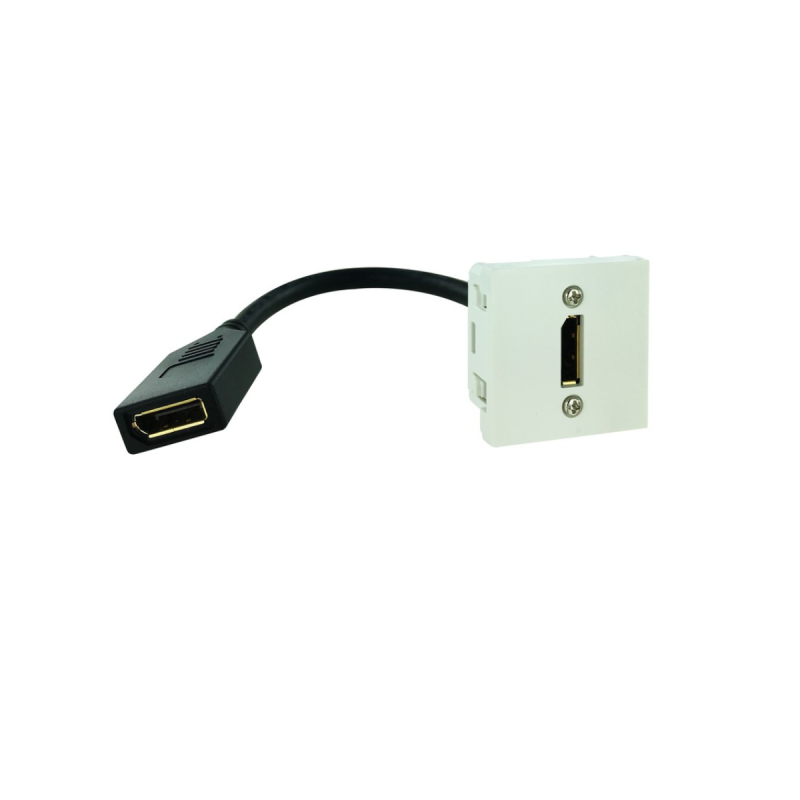 Neklan Plastron 45x45 DisplayPort 1.2 F-F - AWG28 - 0.20m