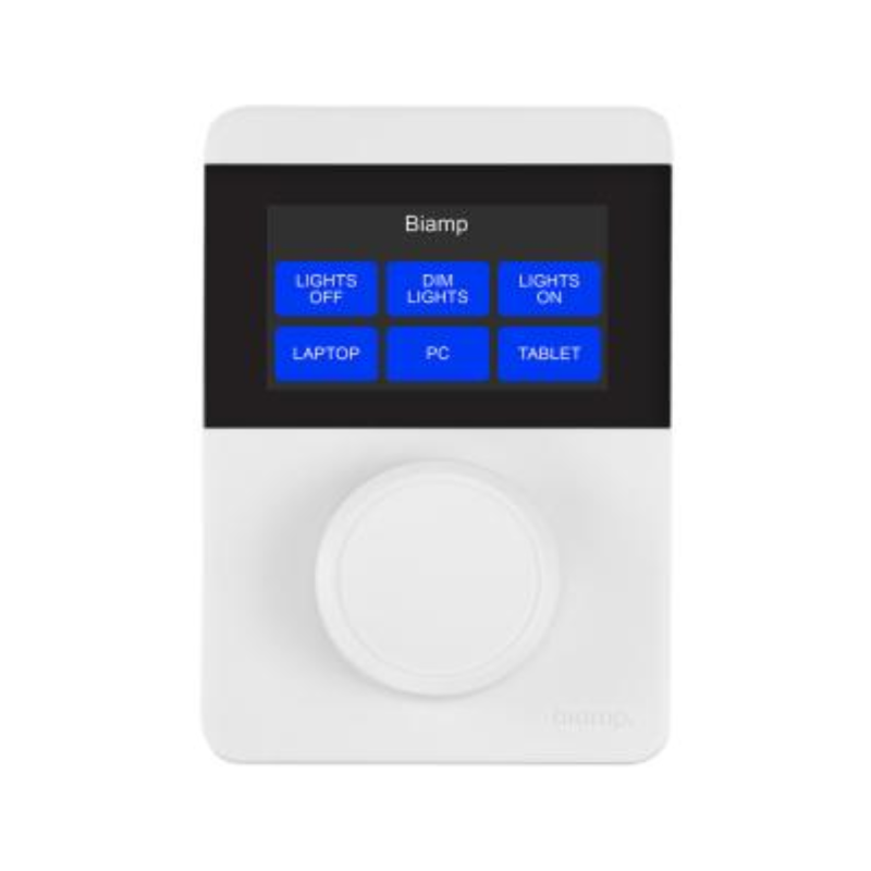 Biamp Pavé de commande tactile avec bouton, blanc