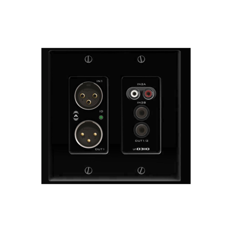 Biamp 2-gang wall plate US