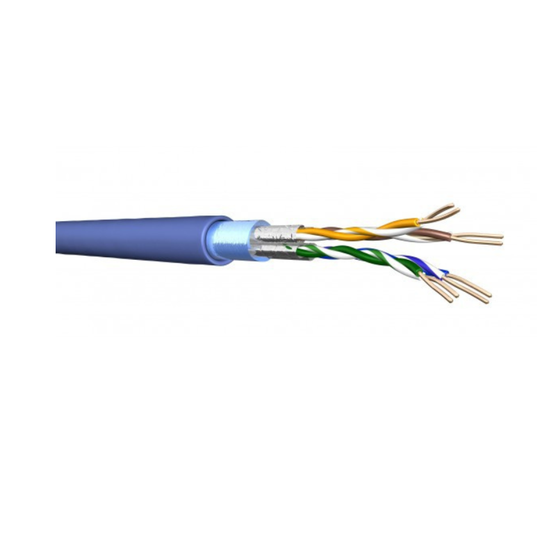 DRAKA - Câble monobrin - Cat6A F/FTP - 4paires LSHF bleu - 1000m