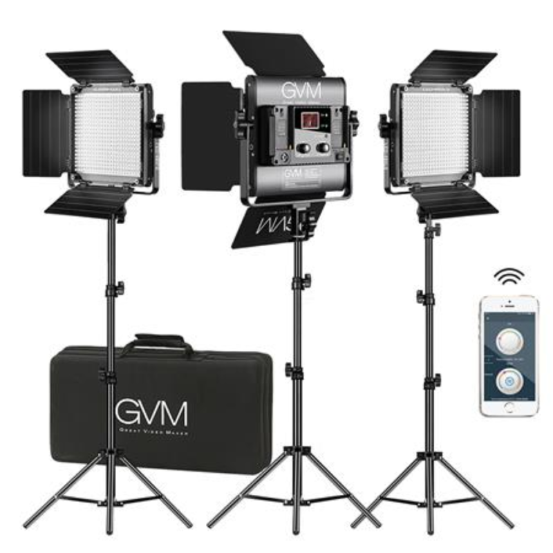 GVM Kit de 3 Panneaux LED Bicolores GVM-480LS