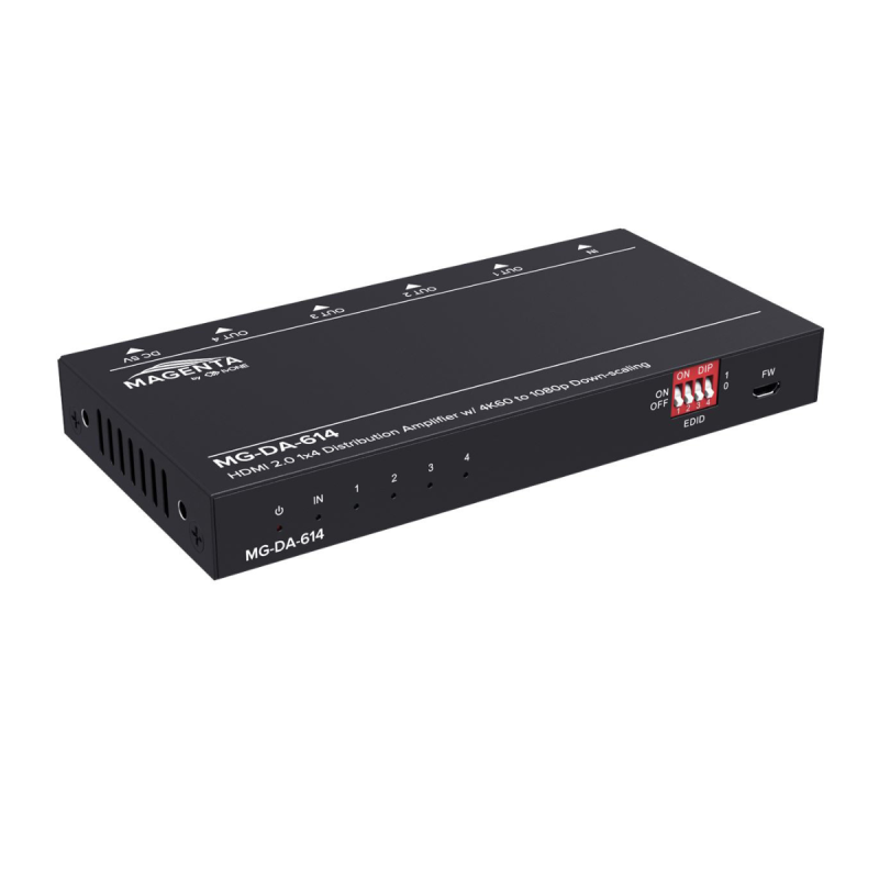 TVONE 1x4 4K60 HDMI 2.0 Ultra Slim Splitter HDCP 2.2 down scaling