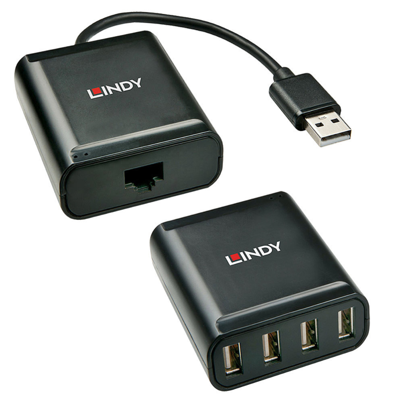 Lindy Extender 4 ports USB 2.0 Cat.5, 60m