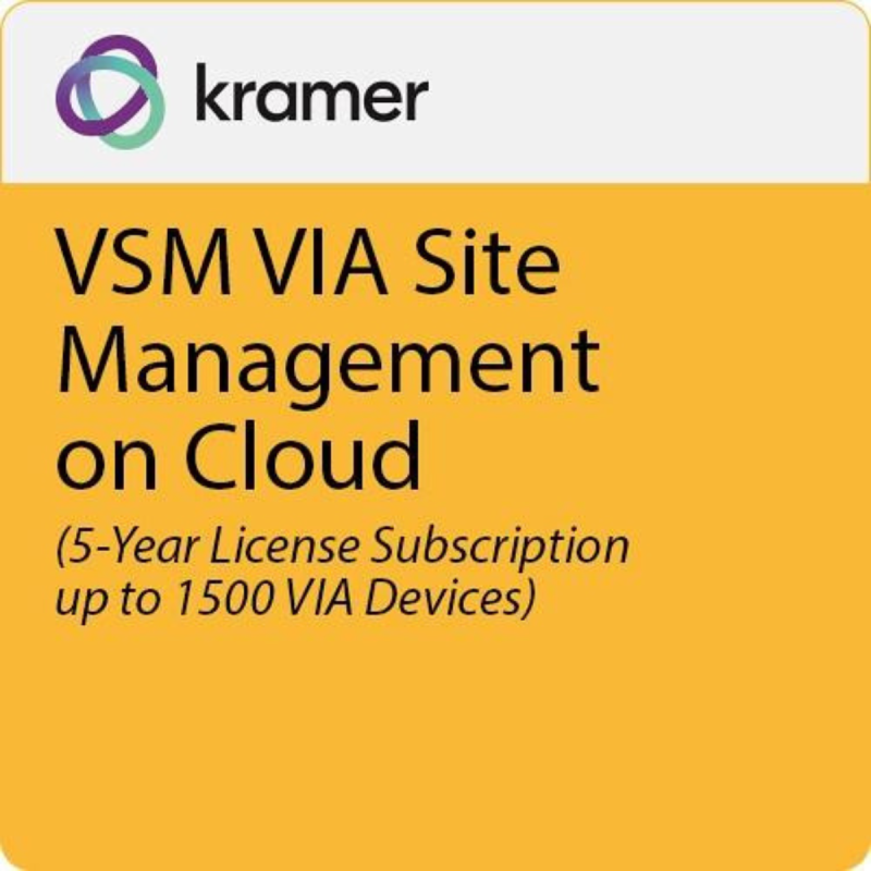 Kramer VSM on Cloud 1Y License Subscription up to 1500 VIA devices