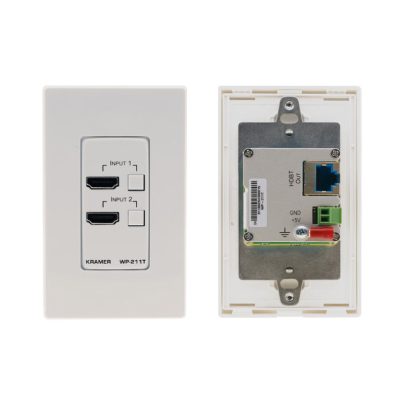 Kramer US Size 4K60 4:2:0 2 HDMI to HDBaseT Wall Plate