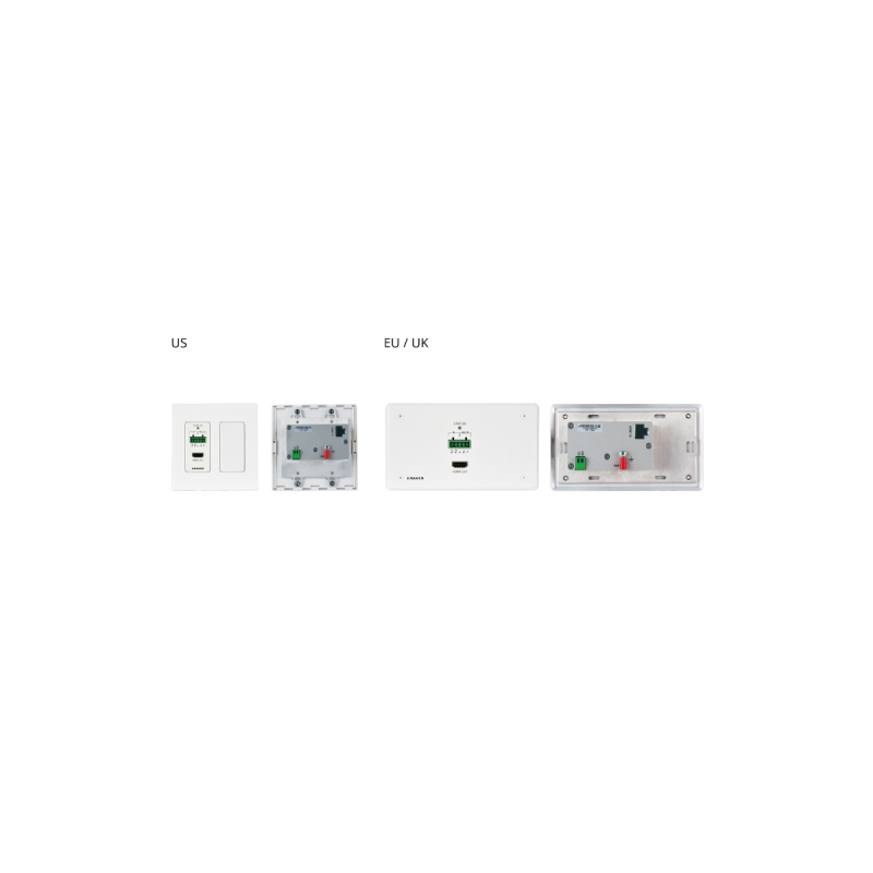 Kramer 4K60 4:2:0 HDMI 2-gang Wall-plate Receiver over PoE