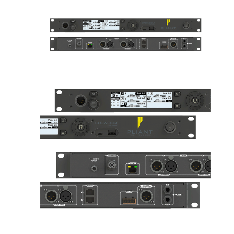 Pliant Station Maître CrewCom CB2 | 2 canaux 2-fils + 2 canaux 4-fils