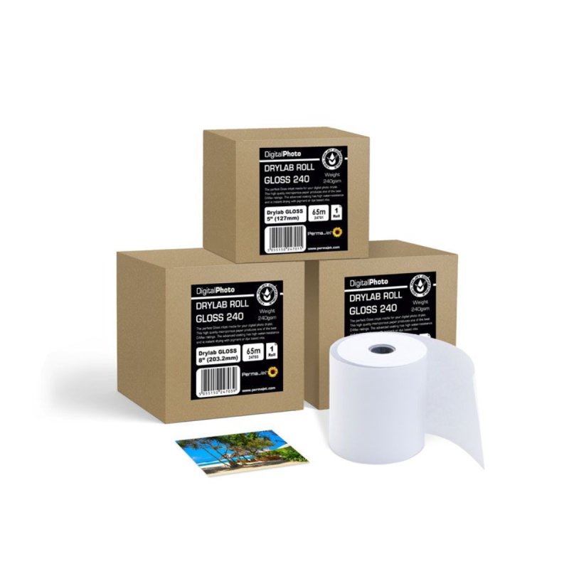 PERMAJET Gloss 240g - 102mm x 65m - X 4 roll - Drylab