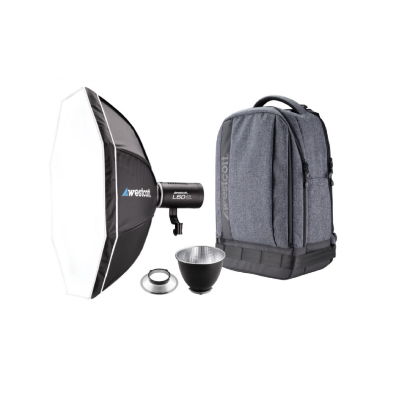 WESTCOTT L60-B Kit Sac à dos 1 torche + accessoires