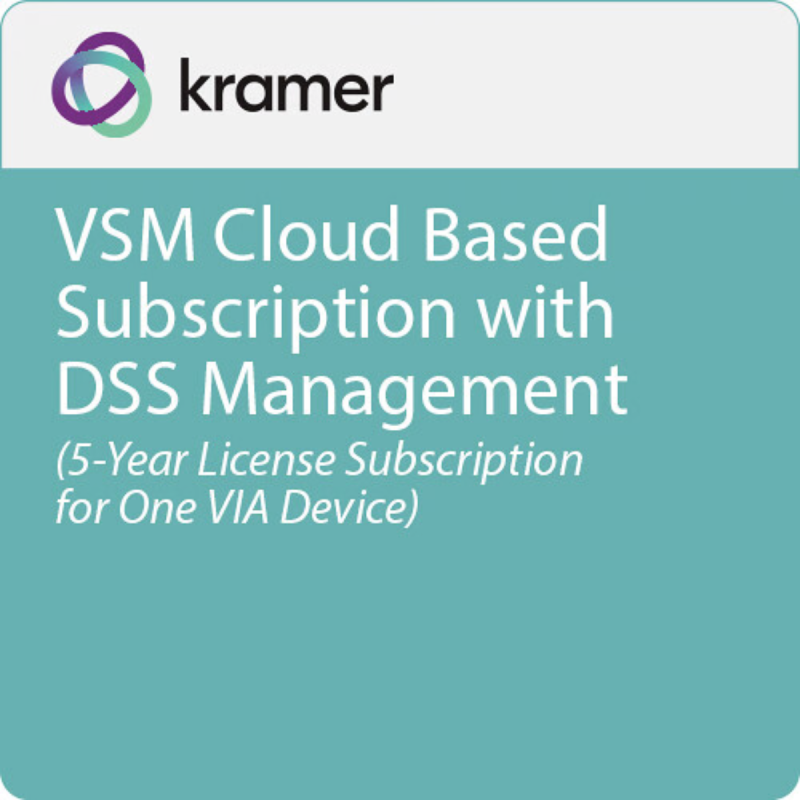 Kramer VSM on Cloud, 5 Year License Subscription for one VIA device