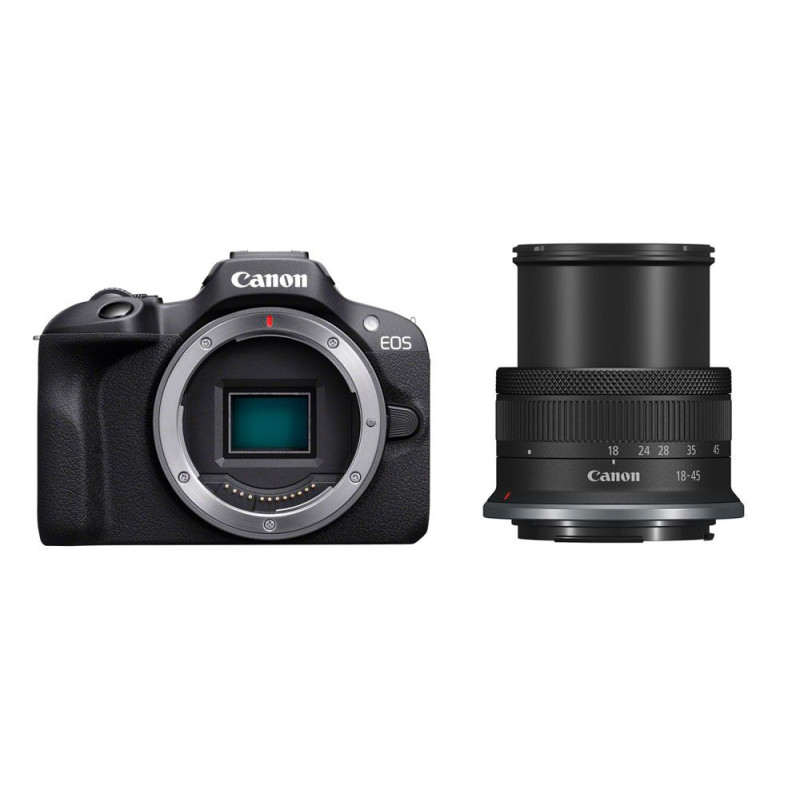 Canon EOS R100 Boîtier Hybride + Objectif RF-S 18-45mm IS STM