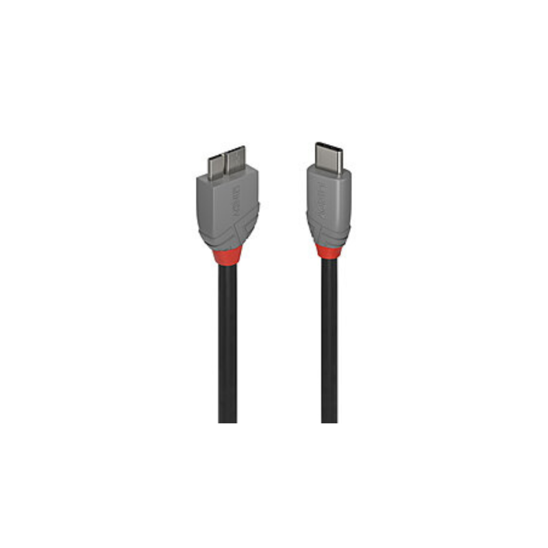 Lindy Câble USB 3.2 Type C vers Micro-B Cable, 5Gbit/s Anthra Line 2m