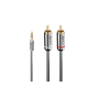 Lindy Câble Audio Jack 3.5mm vers RCA, Cromo Line, 1m