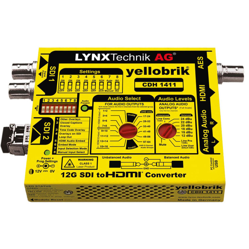 Lynx Convertisseur 12G/3G/SD-SDI vers HDMI