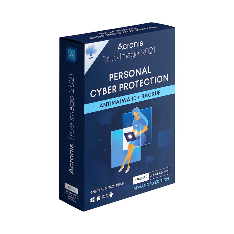 Acronis True Image 2021 Advanced 1 poste + 250GB Cloud 1 an