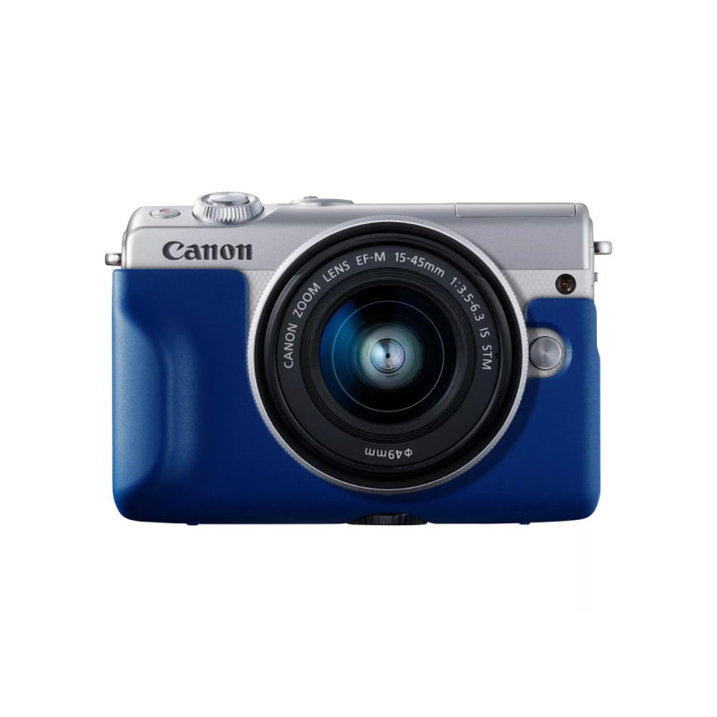 Canon Coque Plastique Bordure Bleue pour EOS M100 et M200